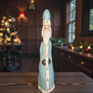 Pencil Santa Claus, resin, folk art